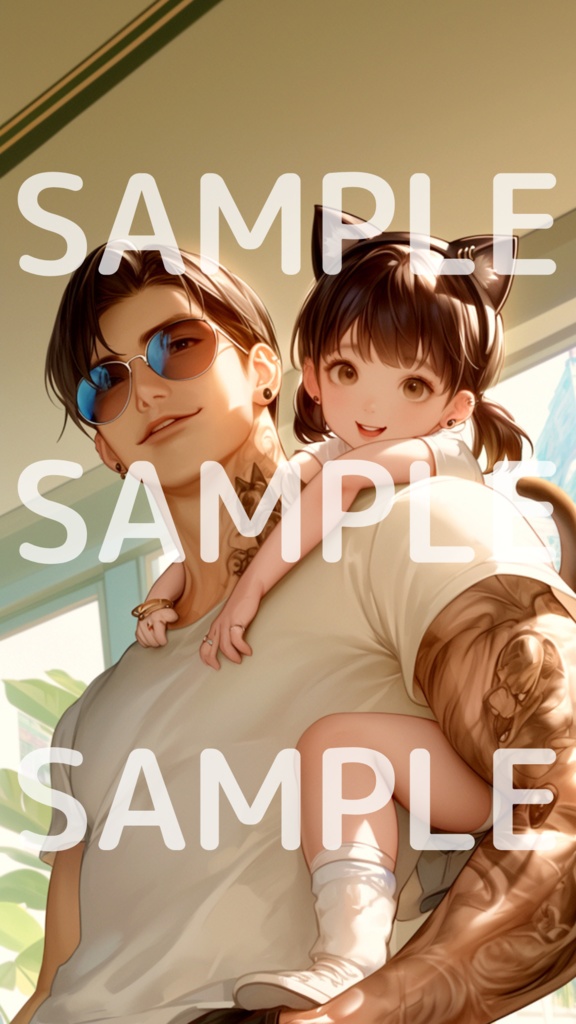 リー×ちびあきらスマホ壁紙(特典付き)Lee × Little Akira Smartphone Wallpaper (with bonus)