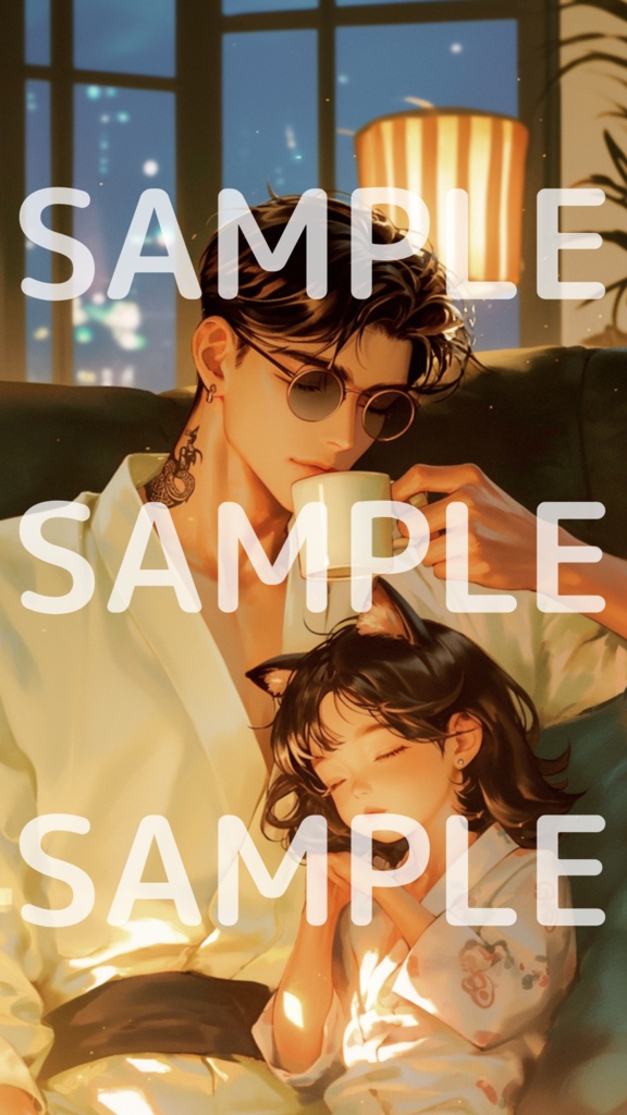 リー×ちびあきらスマホ壁紙(特典付き)Lee × Little Akira Smartphone Wallpaper (with bonus)