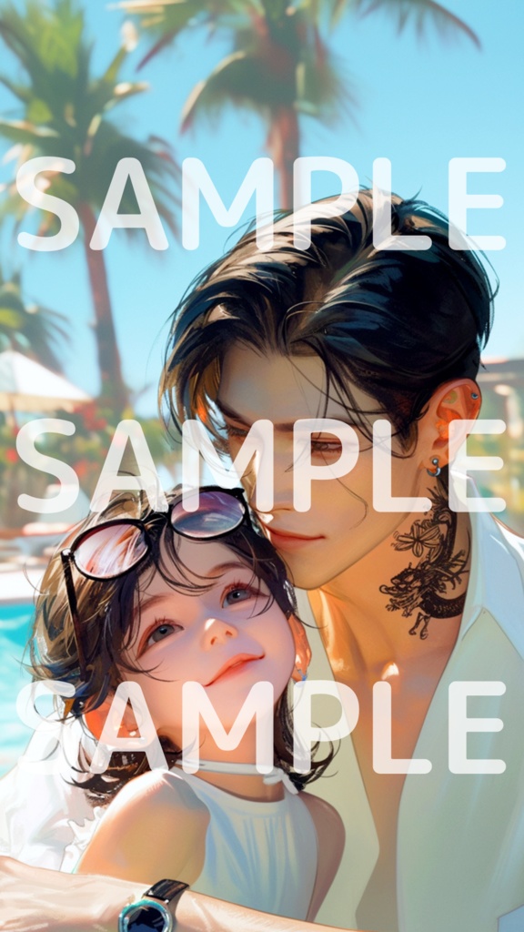 リー×ちびあきらスマホ壁紙(特典付き)Lee × Little Akira Smartphone Wallpaper (with bonus)