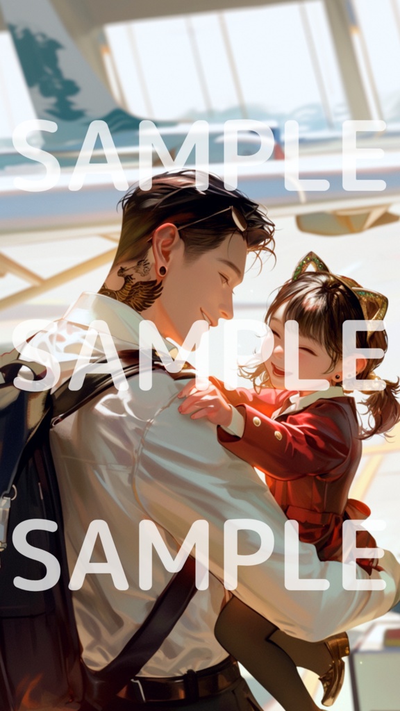 リー×ちびあきらスマホ壁紙(特典付き)Lee × Little Akira Smartphone Wallpaper (with bonus)