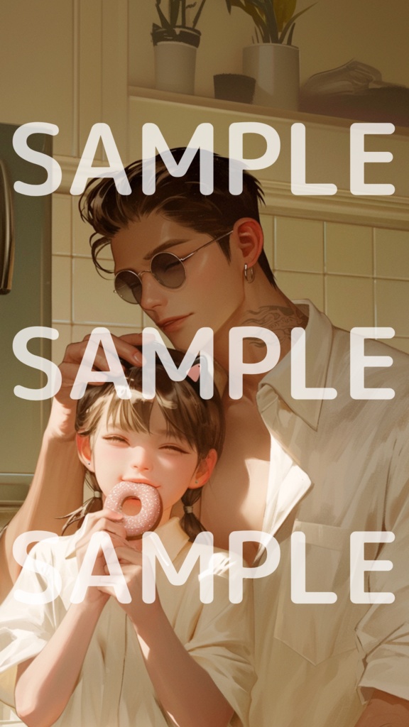 リー×ちびあきらスマホ壁紙(特典付き)Lee × Little Akira Smartphone Wallpaper (with bonus)