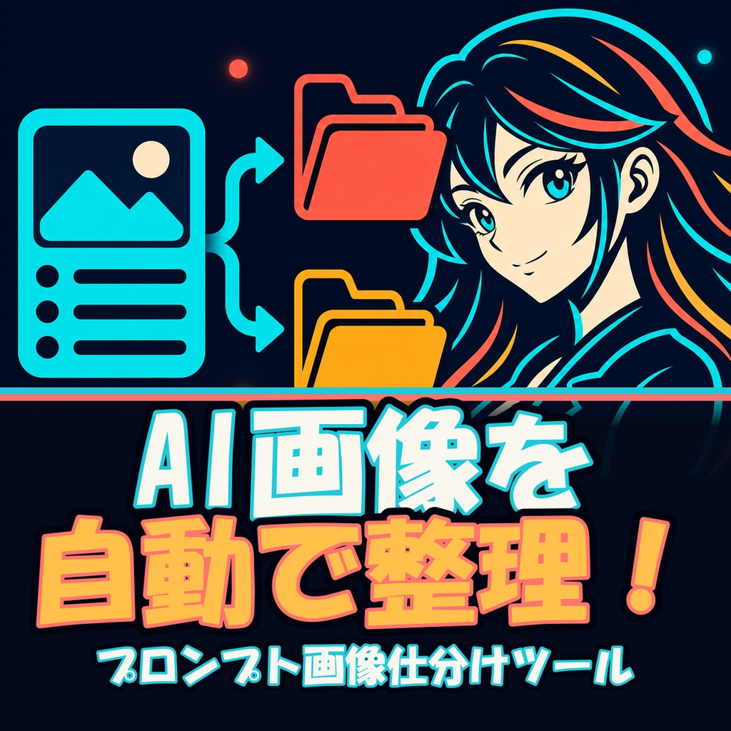 AIイラストを自動で整理!プロンプト画像仕分けツール
