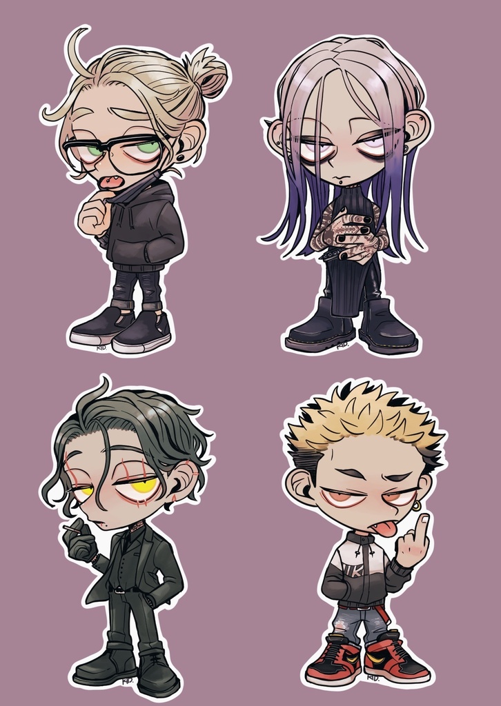 創作男子ステッカー