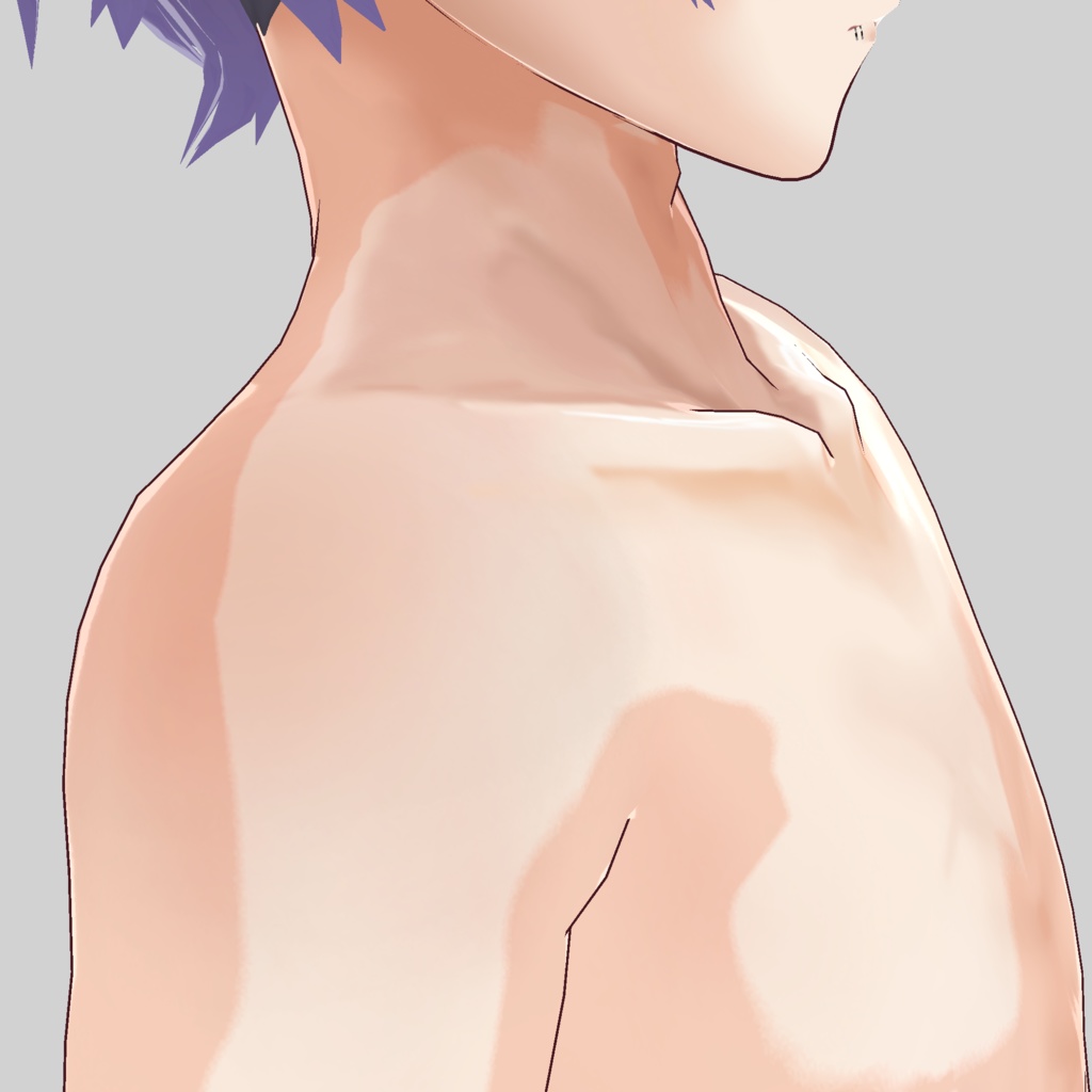 【Vroid】肌テクスチャ 首回り・お腹回りのみ 男性向け