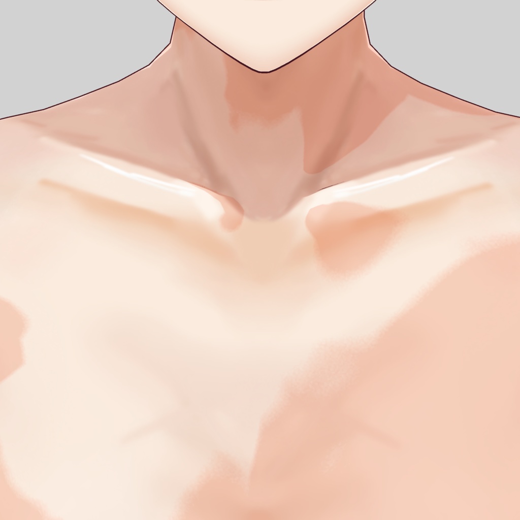 【Vroid】肌テクスチャ 首回り・お腹回りのみ 男性向け