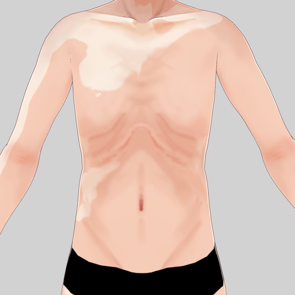 【Vroid】肌テクスチャ 首回り・お腹回りのみ 男性向け