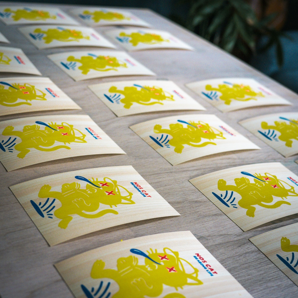 NOS CAT ヒノキプリントカード