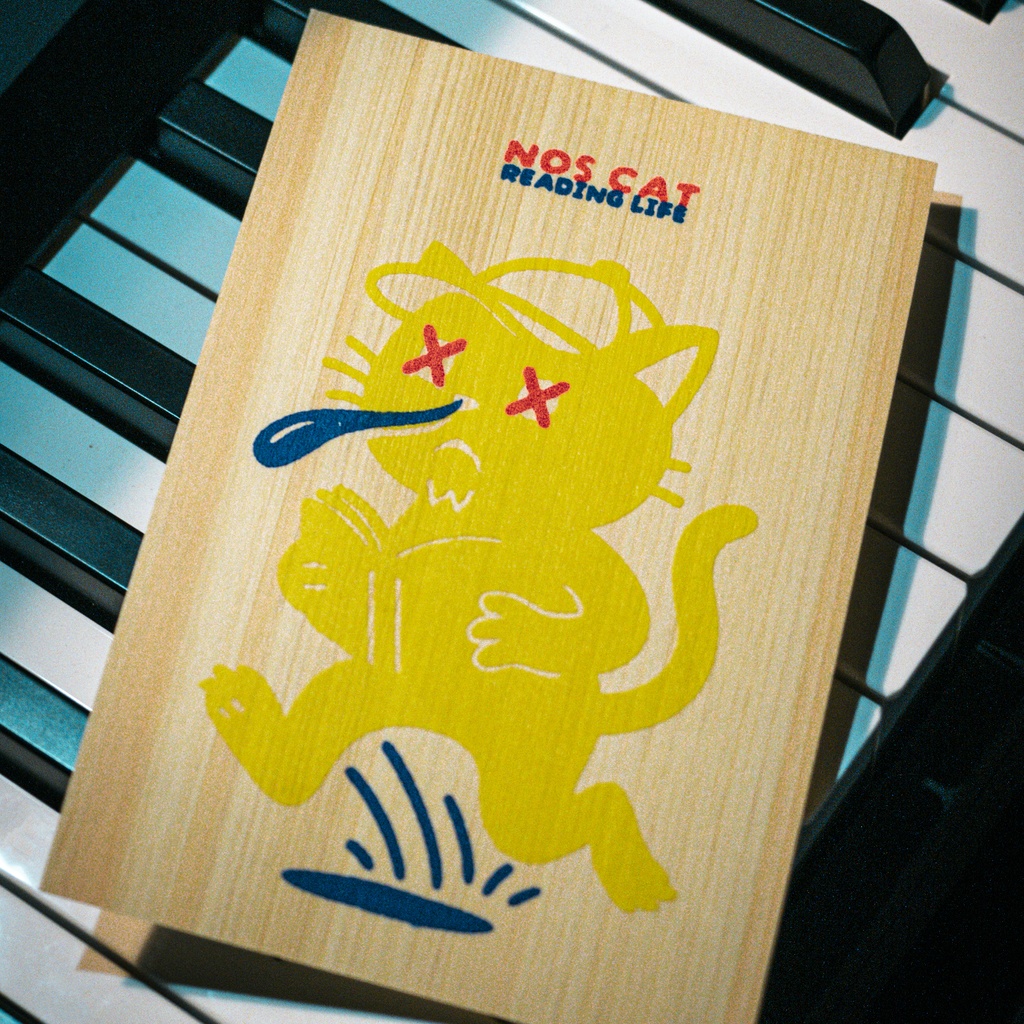 NOS CAT ヒノキプリントカード