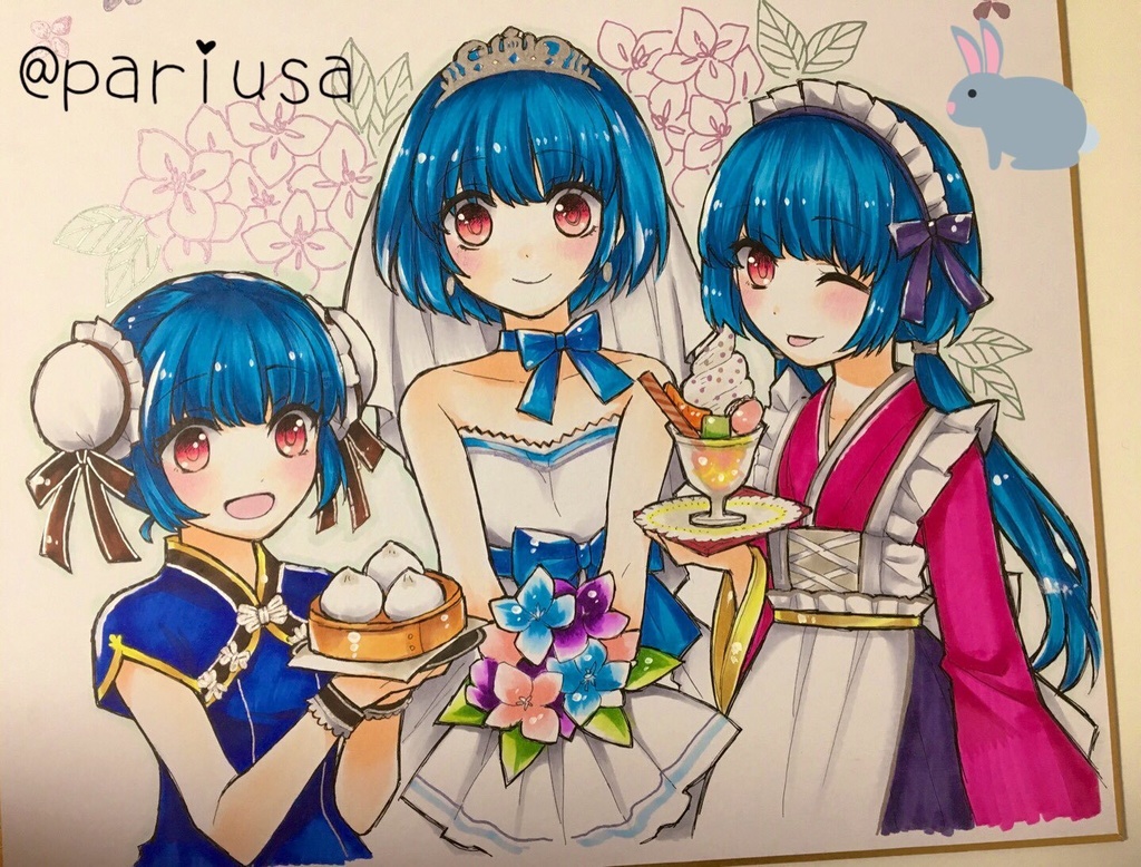 【オーダーメイド商品】世界に1枚しかない、あなただけの手描きイラスト色紙かきます!【特典付き★】