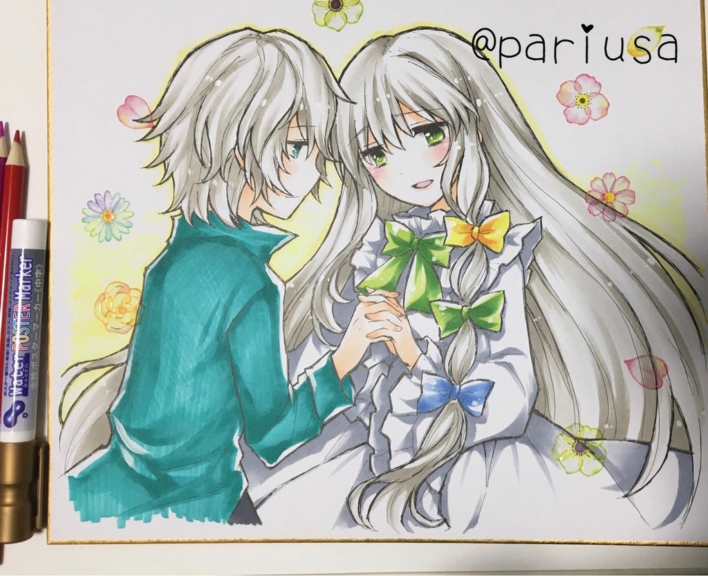 【オーダーメイド商品】世界に1枚しかない、あなただけの手描きイラスト色紙かきます!【特典付き★】