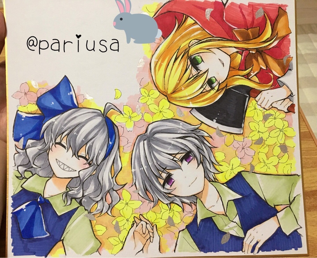 【オーダーメイド商品】世界に1枚しかない、あなただけの手描きイラスト色紙かきます!【特典付き★】