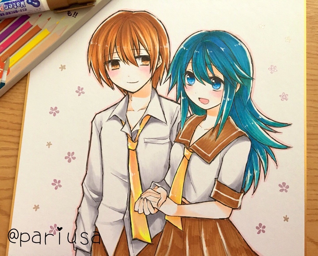 【オーダーメイド商品】世界に1枚しかない、あなただけの手描きイラスト色紙かきます!【特典付き★】