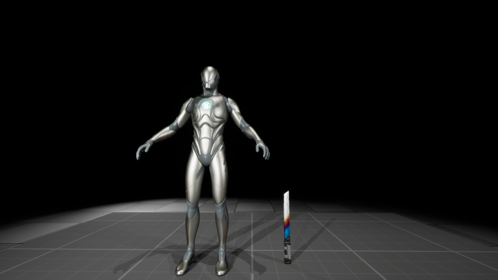 短刀Tantou01(結晶チタン風)