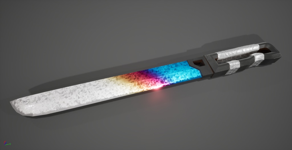 短刀Tantou01(結晶チタン風)