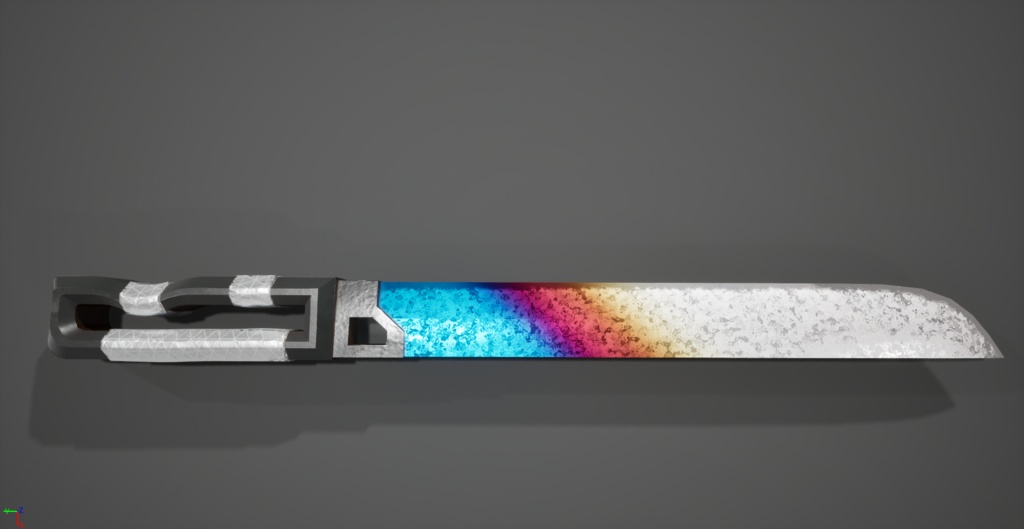 短刀Tantou01(結晶チタン風)