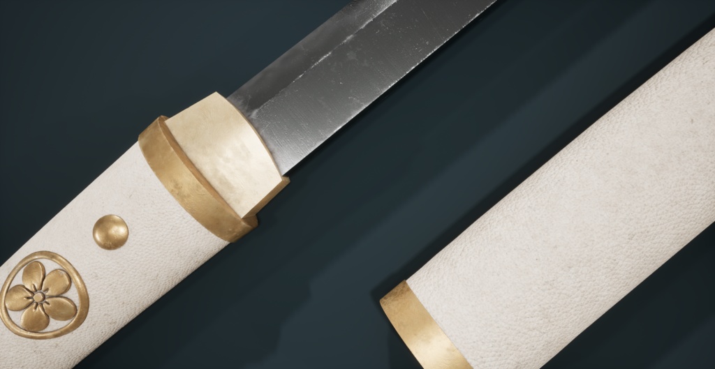 短刀Tantou04(白鮫丸)鞘付き