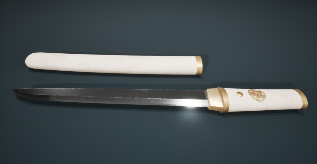 短刀Tantou04(白鮫丸)鞘付き