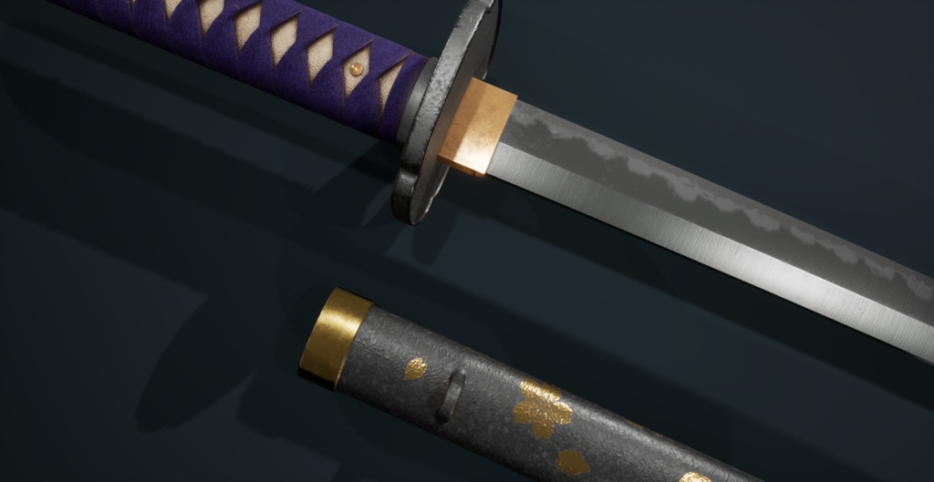 刀Katana10(三代隆正)鞘付き