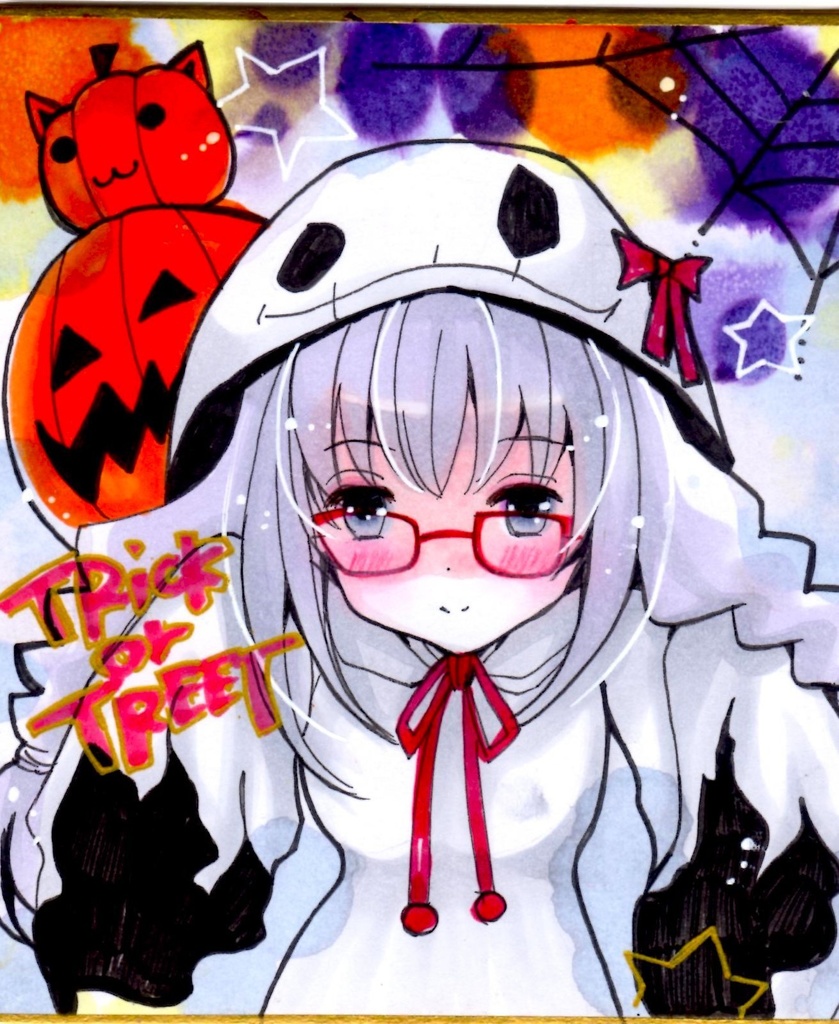 E 2/22まで!【同人手描きイラスト/4500円】『バストアップ/ミニ色紙』コピック・直筆イラスト