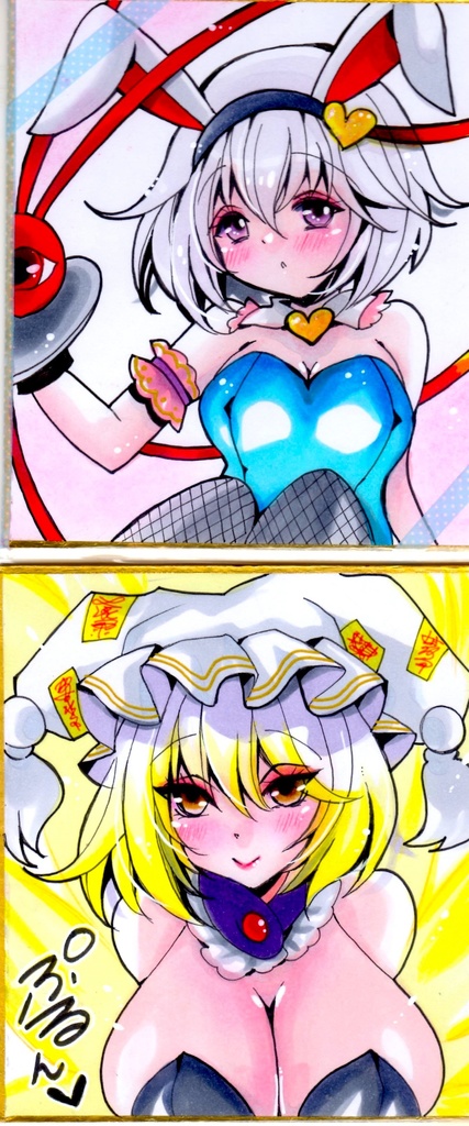 E 2/22まで!【同人手描きイラスト/4500円】『バストアップ/ミニ色紙』コピック・直筆イラスト