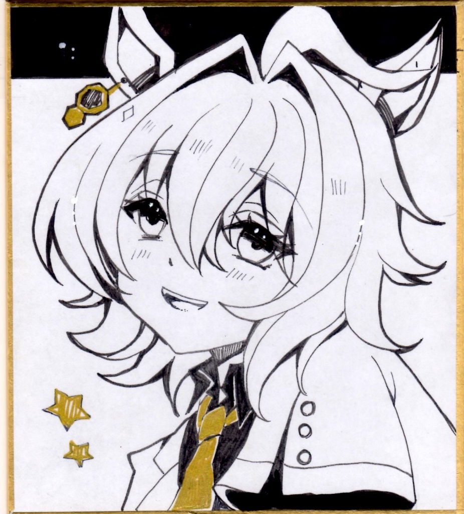 E 2/22まで!【同人手描きイラスト/4500円】『バストアップ/ミニ色紙』コピック・直筆イラスト