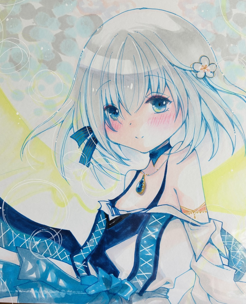 同人手描きイラスト　①大色紙【魔法少女まどかマギカ　五十鈴れん】