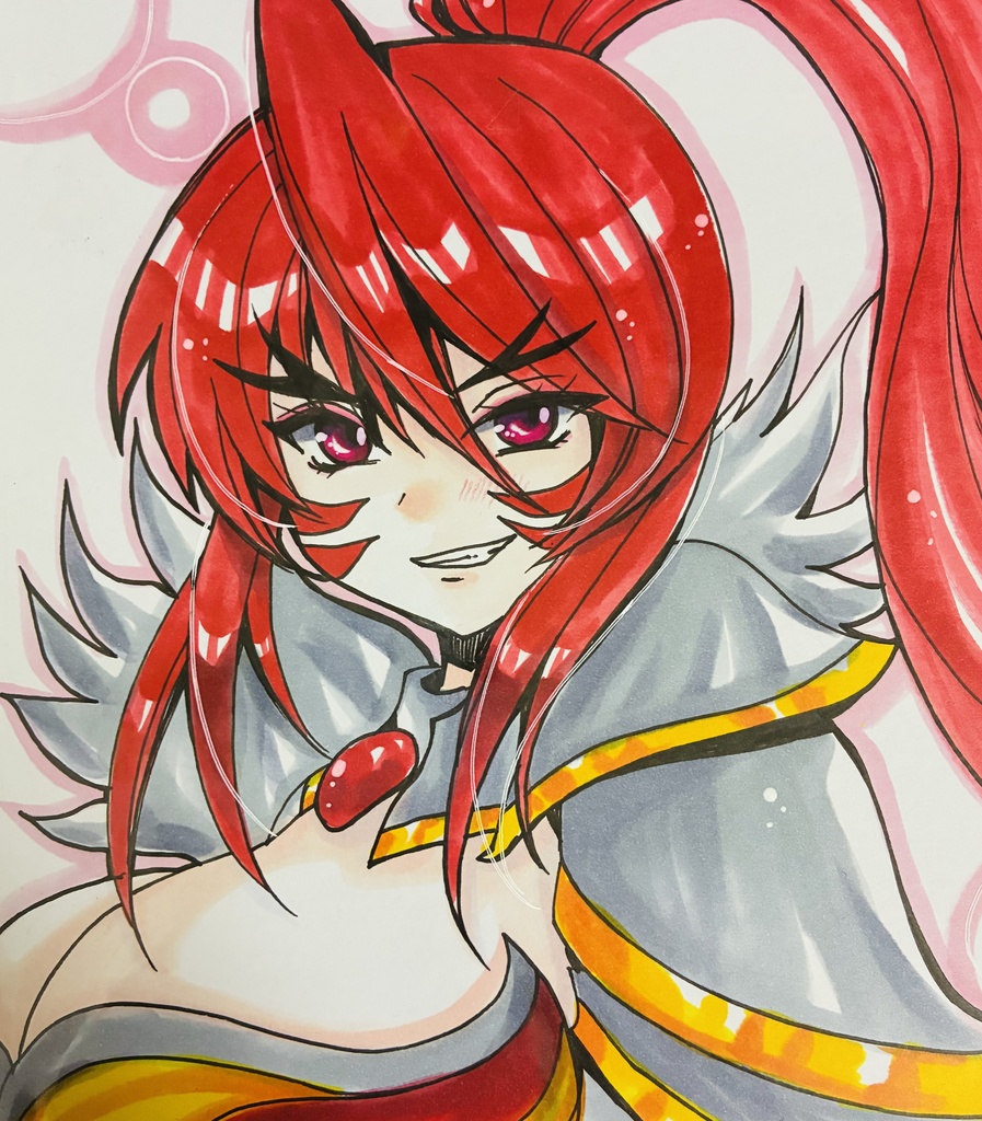 同人手描きイラスト　 ⑪中色紙【戦国乙女　ノブナガ】