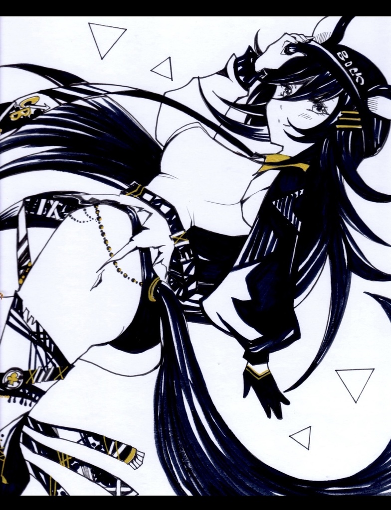 同人手描きイラスト　 ㊲ミニ色紙【ウマ娘　ミスターＣＢ/ボーシーズ】