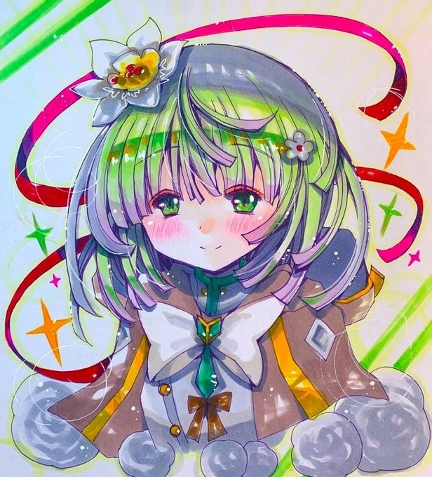 同人手描きイラスト56　大色紙【マギアレコード　夏目かこ】