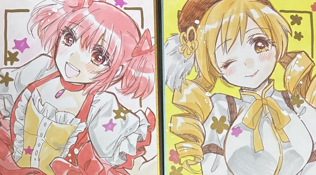 委託品/ウマ娘&まどマギ 直筆色紙(サークル 赤林檎)