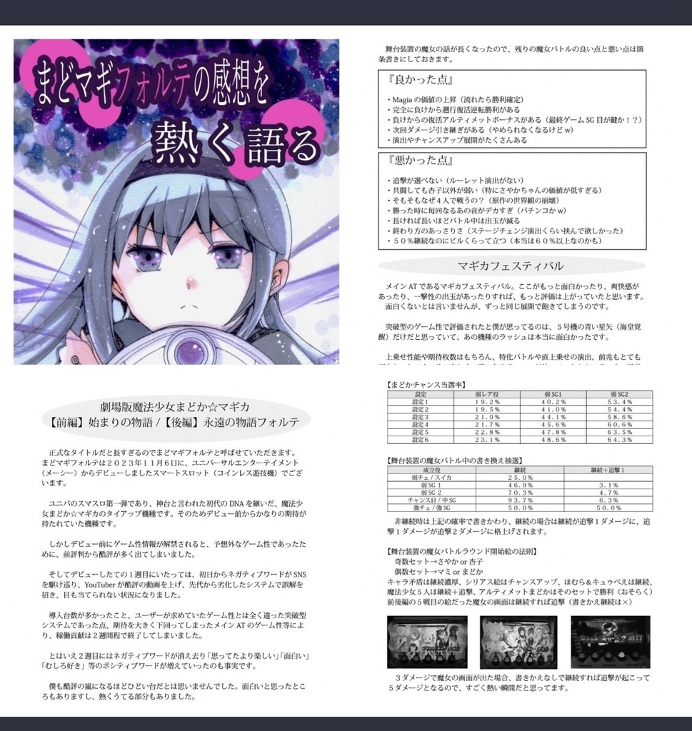 【委託】C100~C106新刊/スマスロマギレコを熱く語る+既刊