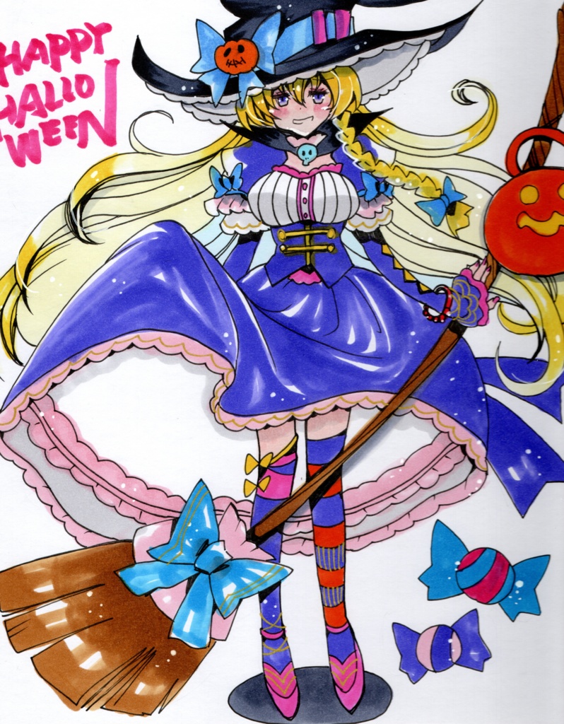 同人手描きイラスト 大色紙【東方 霊夢】