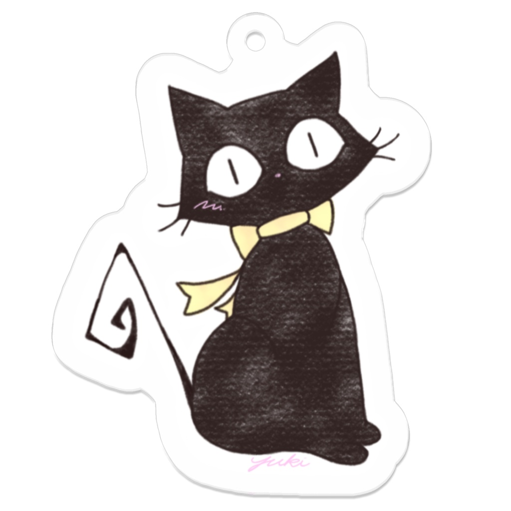 ねこのクロさんキーホルダー