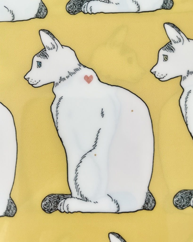 ねこねこパターンクリアファイル(黄)
