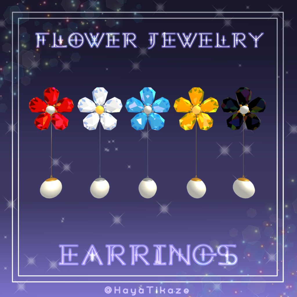 🌼【 無料 】フラワージュエリーピアス💎Flower Jewelry Earrings🌼