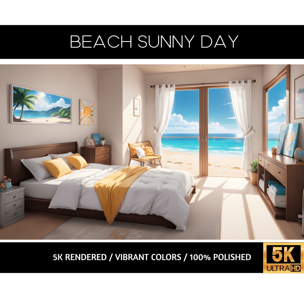 Beach 5K Wallpaper Vtuber Background Vtuber wallpaper vtuber backgrounds vtuber wallpapers