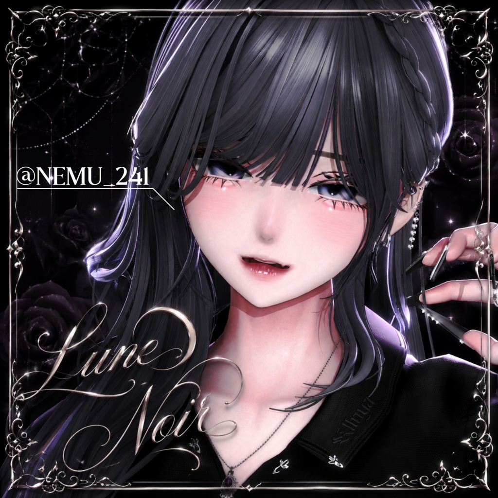『3アバター対応』海咲のみBlendShape付き Lune Noir MakeUp+Eyetexture+影設定済みマテリアル同梱