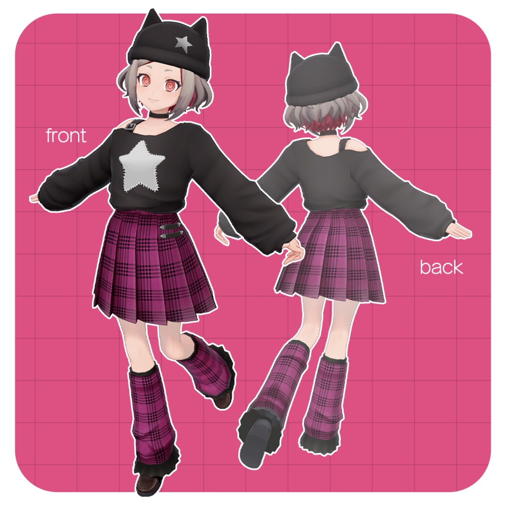 東雲のあ【VRChat対応オリジナル3Dモデル】PRESUME