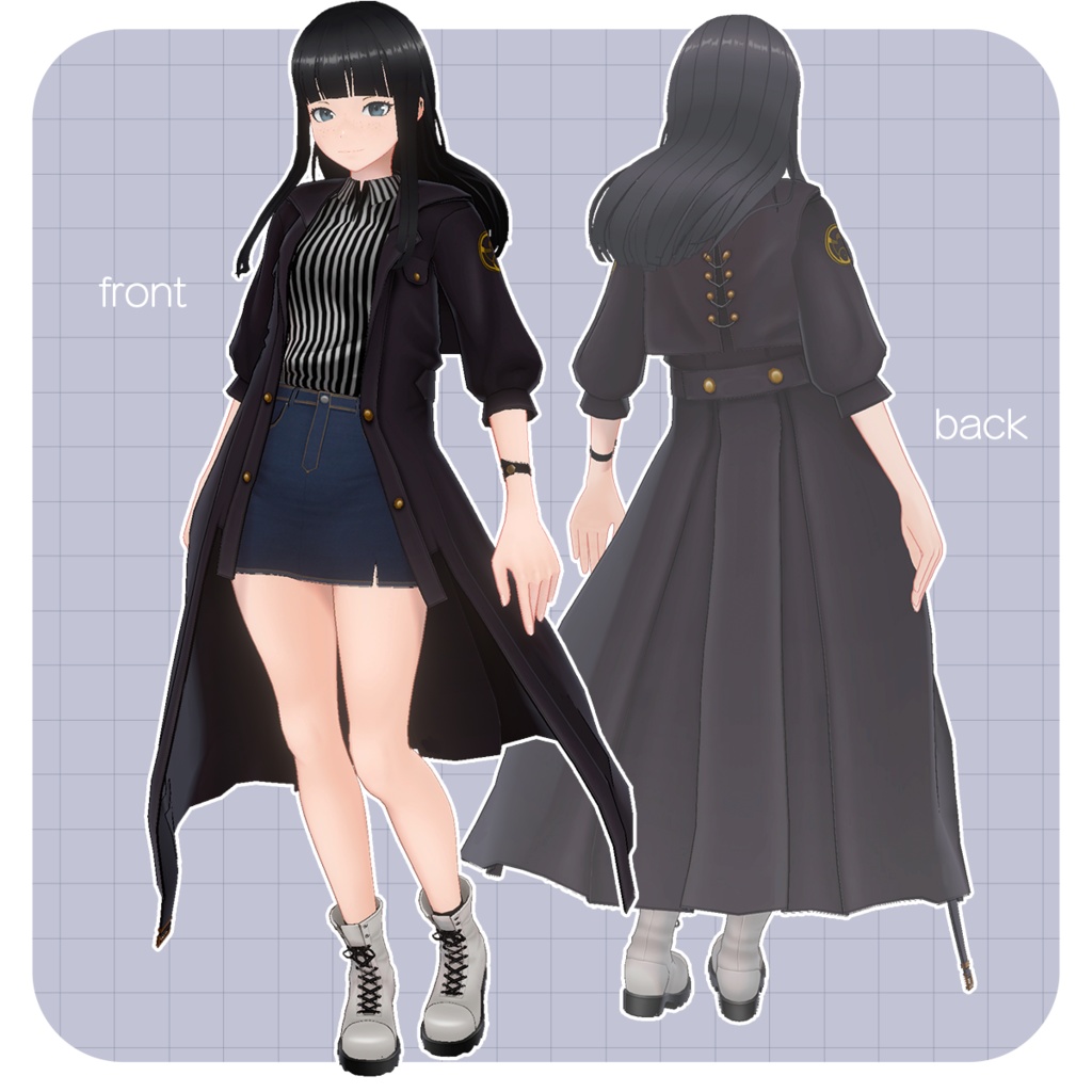 Chic Coat:シックコートコーデ【VRChat対応オリジナル3Dモデル衣装】PRESUME