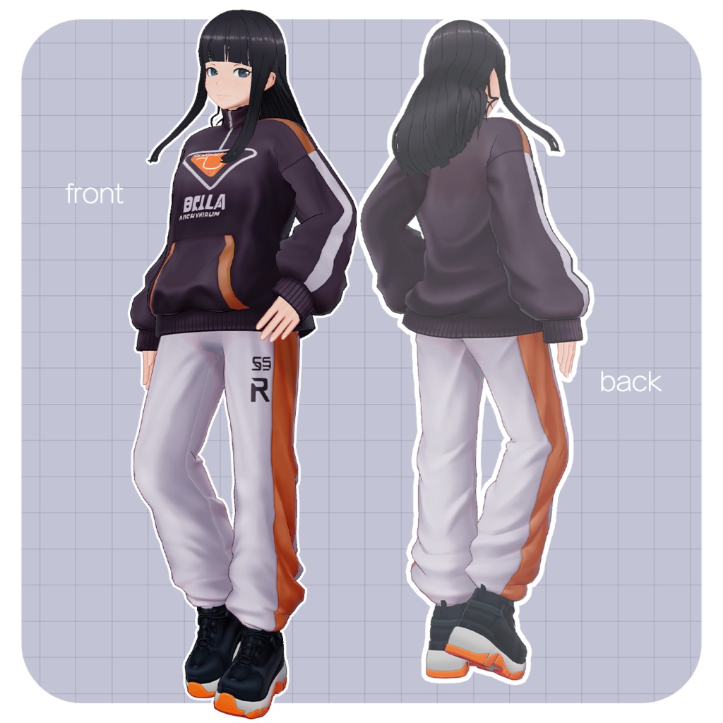 Street Cool:クールストリートコーデ【VRChat対応オリジナル3Dモデル衣装】PRESUME