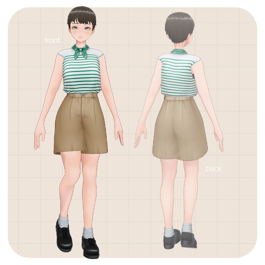 【無料】#Shinonome共通素体サンプルモデル【VRChat対応オリジナル3Dモデル】