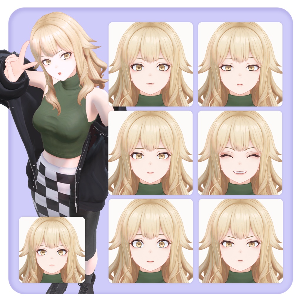 東雲みや【VRChat対応オリジナル3Dモデル】