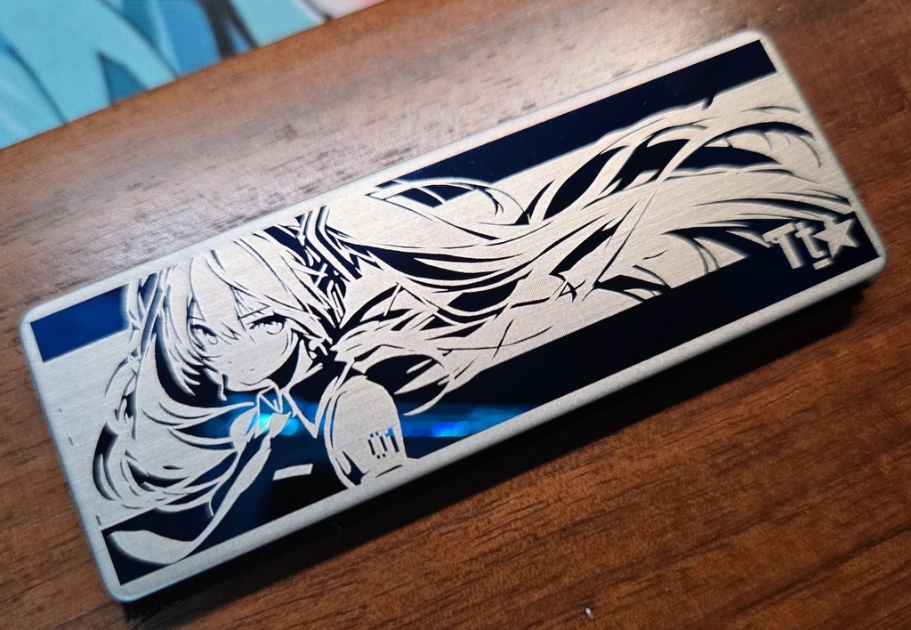 初音ミク ステンレス製タグ2（モールシステム用ベルトとマジックテープ付き）