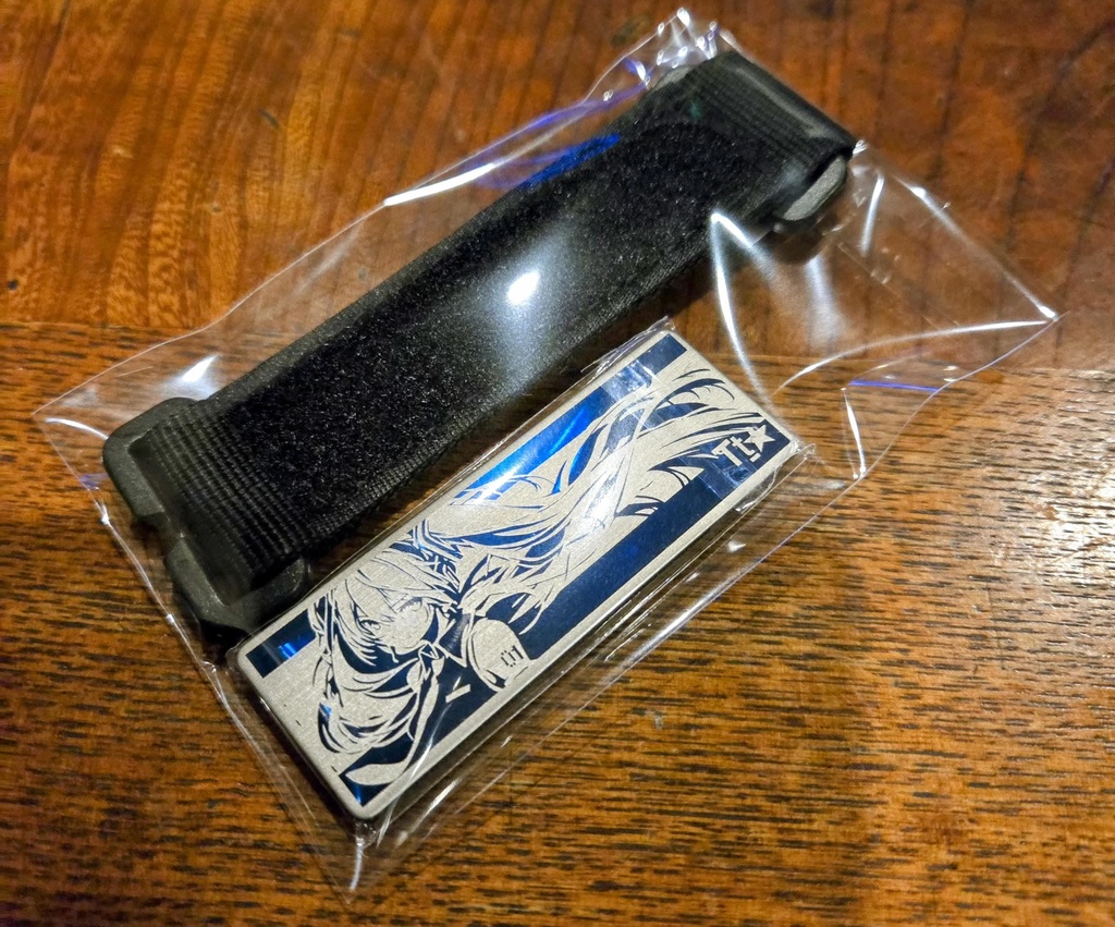 初音ミク ステンレス製タグ2(モールシステム用ベルトとマジックテープ付き)