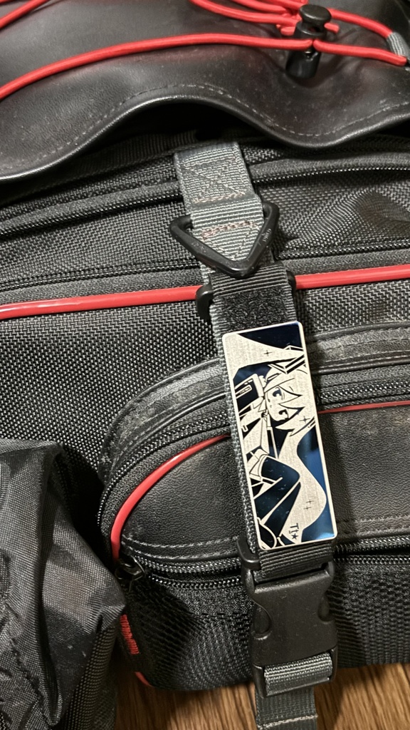 初音ミク ステンレス製タグ3(モールシステム用ベルトとマジックテープ付き)