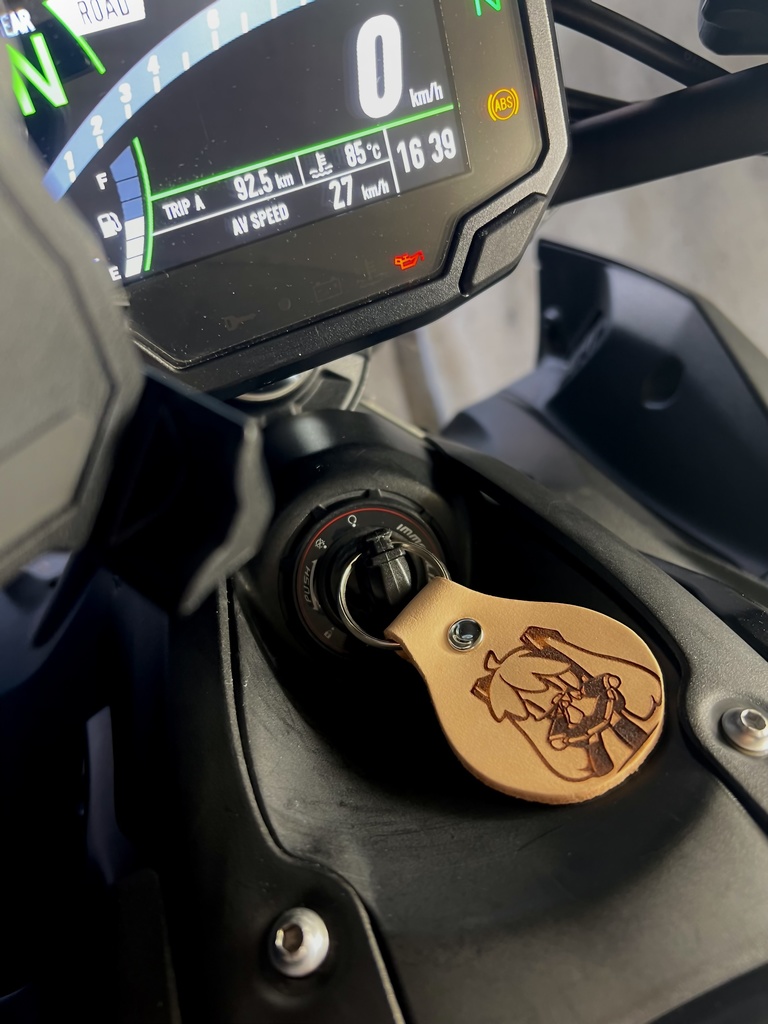 初音ミク ヌメ革・焼印キーホルダー②