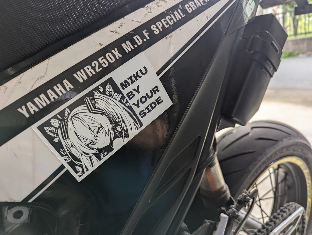 PET樹脂ステッカー(モノクロ)