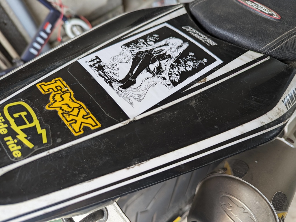 PET樹脂ステッカー(モノクロ)