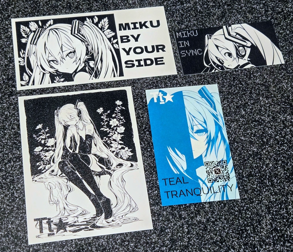 PET樹脂ステッカー(モノクロ)