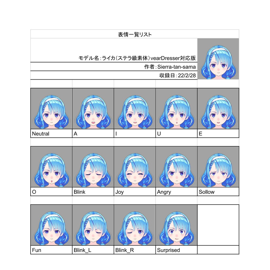 vear Dresser対応版 アバター(ステラ級素体)